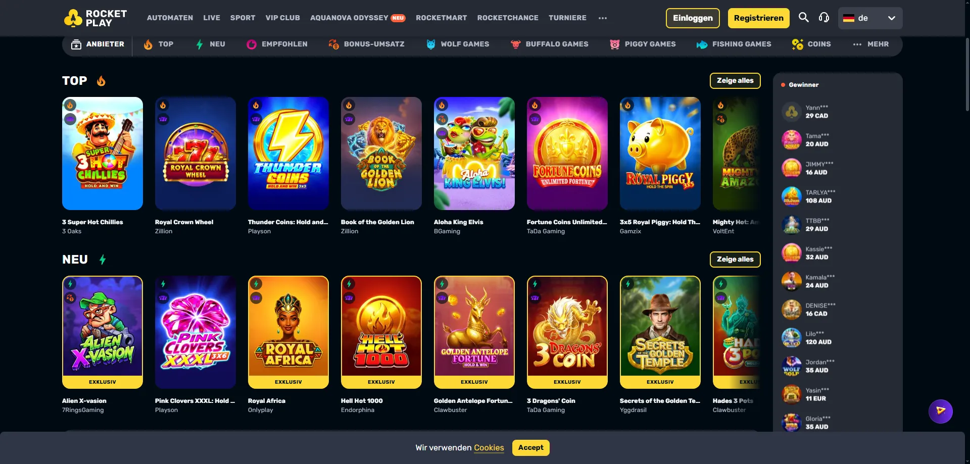 Types of Rocketplay Casino bonus codes for Australian players
